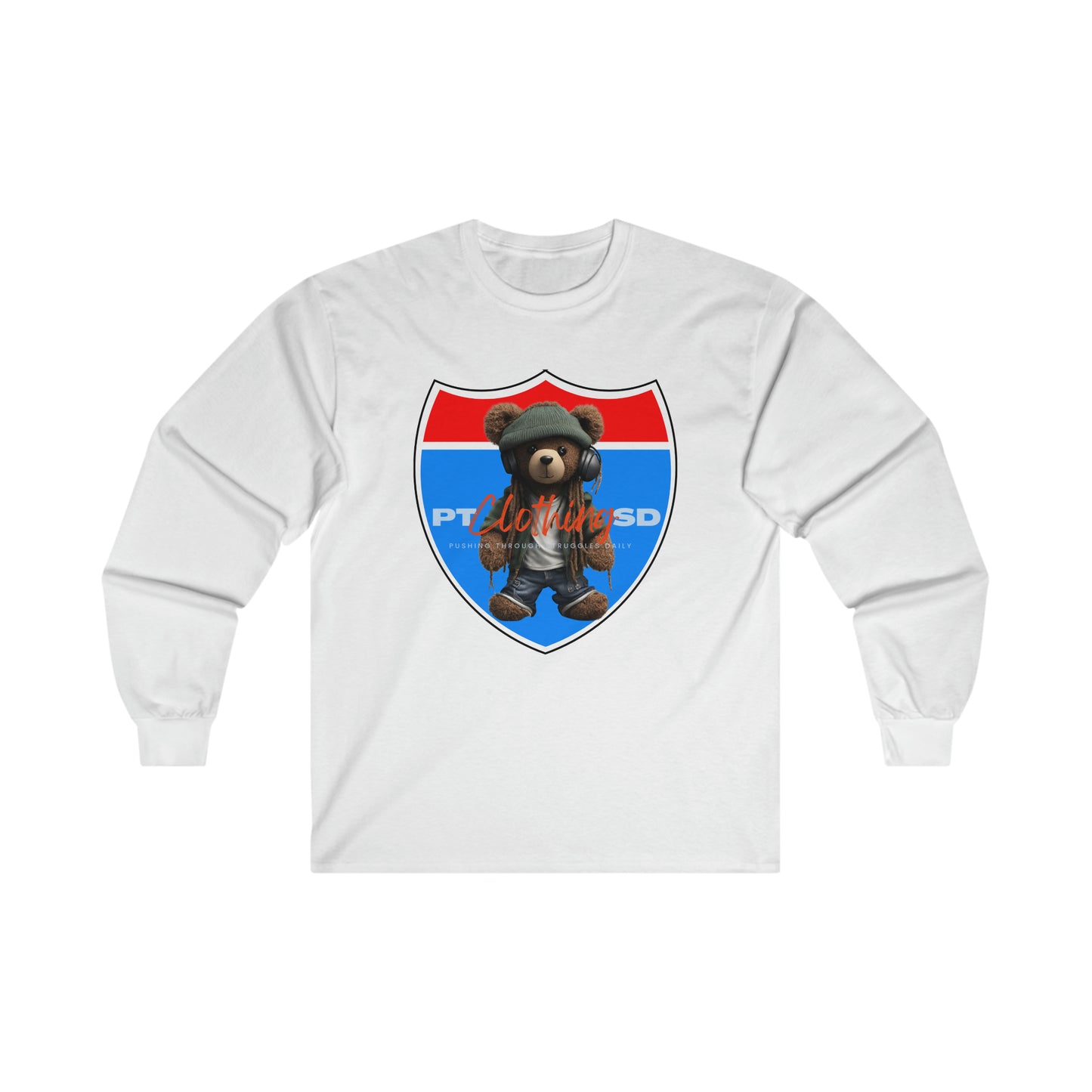 P.T.S.D Bear Ultra Cotton Long Sleeve Tee