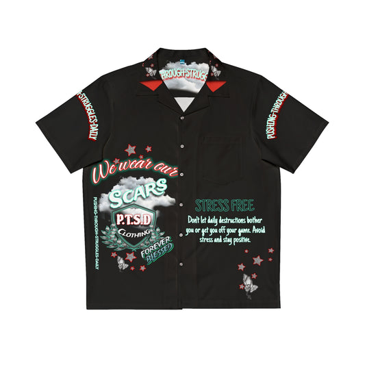 P.T.S.D Black Men's Miami Shirt (AOP)