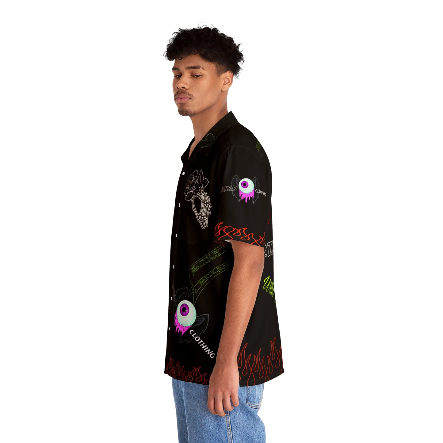 I see you looking P.T.S.D Black Men's Miami Shirt (AOP)