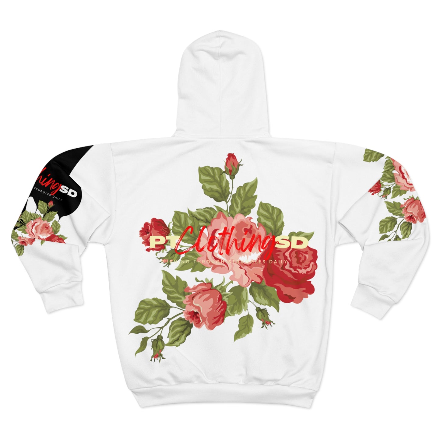 Ace Roses PTSD Unisex Zip Hoodie (AOP)