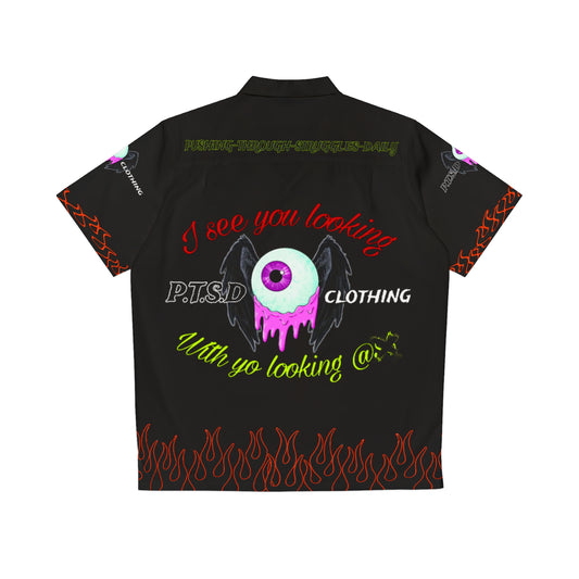 I see you looking P.T.S.D Black Men's Miami Shirt (AOP)